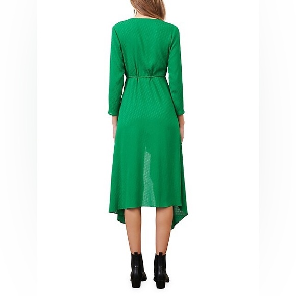 MAJE Ramia Asymmetrical Satin Midi Dress - Picture 2 of 2